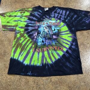 Vintage 90 Disney T Shirt Tower Of Terror Tie Dye 90s 2xl Twilight Zone